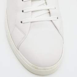 Fendi White Leather Lace Up Sneakers Size 43.5