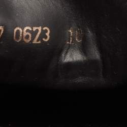 Fendi Black/Brown Leather and Zucca Canvas Bow Loafers Size 44