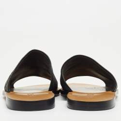 Fendi Black Zucca Canvas Slides Size 44.5 