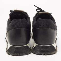 Fendi Black Mesh and Camouflage Leather Low Top Sneakers Size 42