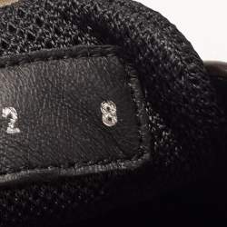 Fendi Black Mesh and Camouflage Leather Low Top Sneakers Size 42