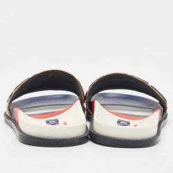 Fendi x Fila Mania Brown FF Logo Coated Canvas Logo Applique Flats Size 41