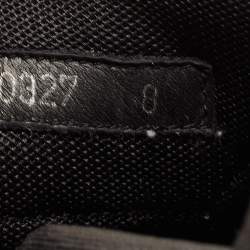 مملوكة مسبقًا Fendi Black Coated Canvas F Logo Low Top Sneakers Size 42