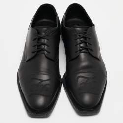 Pre Owned Fendi Black Leather Lace Up Derby Size 42