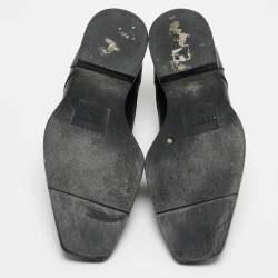 Pre Owned Fendi Black Leather Lace Up Derby Size 42