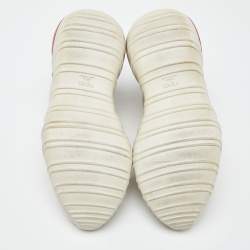 مملوكة مسبقًا Fendi Off White Leather and Rubber Fendi Fila Mania Sneakers Size 39