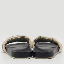 Pre Owned Fendi Multicolor Quilted Leather Flat Slides Size 42