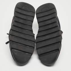 Fendi Black Neoprene Fiend Low Top Sneakers Size 41.5