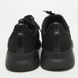 Fendi Black Mesh Lace Up Sneakers Size 43