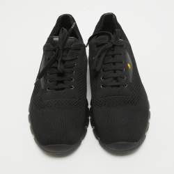 Fendi Black Mesh Lace Up Sneakers Size 43