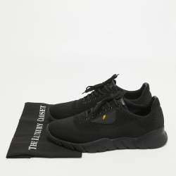 Fendi Black Mesh Lace Up Sneakers Size 43