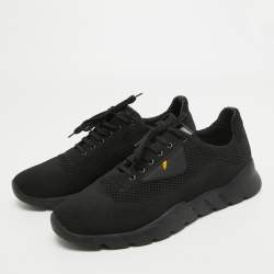Fendi Black Mesh Lace Up Sneakers Size 43