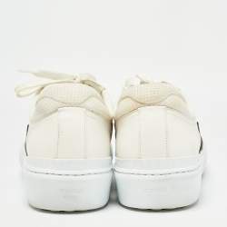 Fendi Brown/White Zucca Canvas and Leather Force Sneakers Size 45