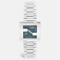 Fendi Blue Stainless Steel Fendimania KFE-F132010101 Men's Wristwatch 40 mm