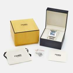 Fendi Blue Stainless Steel Fendimania KFE-F132010101 Men's Wristwatch 40 mm