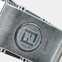 Pre Owned Fendi Silver Dial Two-tone Stainless Steel Rubber 4800G Chronograph Men's Wristwatch 43 mm