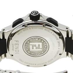 Pre Owned ساعة يد رجالية فندي كرونوغراف M4800 ستانلس ستيل فضية 38 مم 