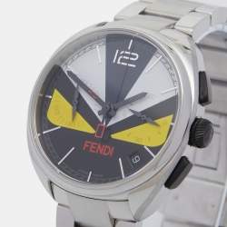 Pre Owned Fendi Multicolor Stainless Steel Momento Bugs 21200G Men's Wristwatch 40 mm