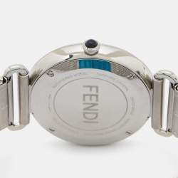 Pre Owned Fendi Black Stainless Steel FOW909 Men's Wristwatch 41 mm