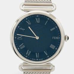 Pre Owned Fendi Black Stainless Steel FOW909 Men's Wristwatch 41 mm