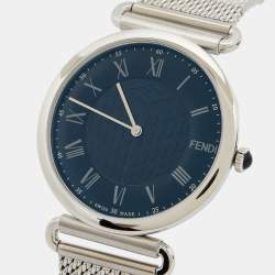 Pre Owned Fendi Black Stainless Steel FOW909 Men's Wristwatch 41 mm