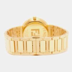 Fendi Champagne Gold Plated Stainless Steel Forever F105061101 Men's Wristwatch 39 mm 