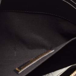 Fendi x Versace Black Leather Logo Wristlet Zip Pouch