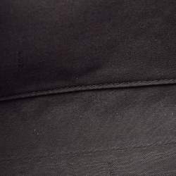 Fendi x Versace Black Leather Logo Wristlet Zip Pouch
