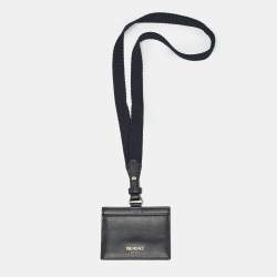 Fendi x Versace Black/Gold Leather Fendace Lanyard Card Holder