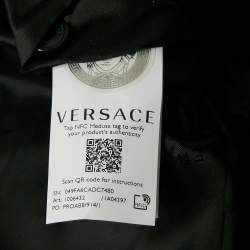 Fendi X Versace Brown Embellished Zucca FF Logo Jacquard Trucker Jacket L
