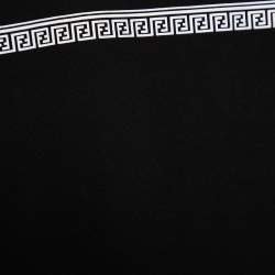 Pre Owned Fendi x Versace Black Fendace Print Cotton Crew Neck Sweatshirt L