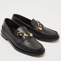 Fendi x Versace Black Leather Fendace Loafers Size 44