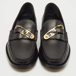Fendi x Versace Black Leather Fendace Loafers Size 44