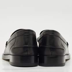Fendi x Versace Black Leather Fendace Loafers Size 44