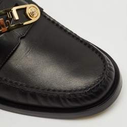 Fendi x Versace Black Leather Fendace Loafers Size 44