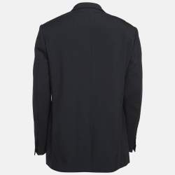 Fendace Black Wool Cut-Out Safety Pin Detail Blazer L