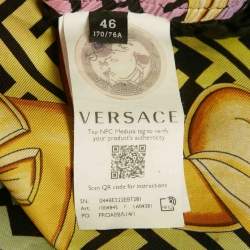 Pre Owned Fendace  Multicolor Monogram Baroque Print Silk Shorts S 