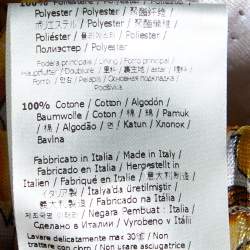 Pre Owned Fendace White Baroque Printed Perforated Knit Shorts L