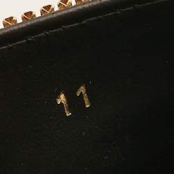 Fendi x Versace Gold Metal and Leather Flat Slides Size 44