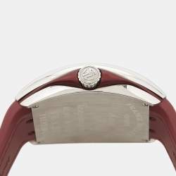 Franck Muller Burgundy Stainless Steel Rubber Alligator Leather Vanguard Yachting V 45 SC DT AC BO Men's Wristwatch 45 mm