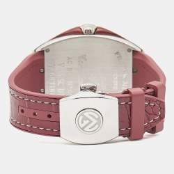Franck Muller Burgundy Stainless Steel Rubber Alligator Leather Vanguard Yachting V 45 SC DT AC BO Men's Wristwatch 45 mm