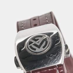 Franck Muller Burgundy Stainless Steel Rubber Alligator Leather Vanguard Yachting V 45 SC DT AC BO Men's Wristwatch 45 mm