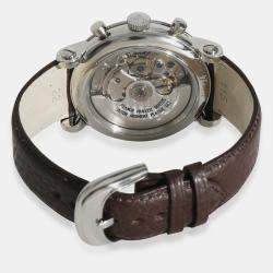 Franck Muller White Stainless Steel Ronde Chronograph 7002 CC Automatic Men's Wristwatch 42 mm