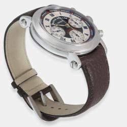 Franck Muller White Stainless Steel Ronde Chronograph 7002 CC Automatic Men's Wristwatch 42 mm
