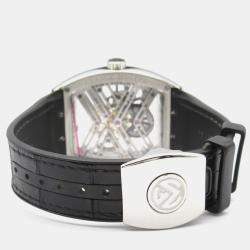 Franck Muller Skeleton Stainless Steel Vanguard 7 Days Power Reserve V45S6SQT Manual winding Men's Wristwatch 44 mm