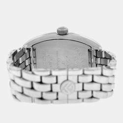 Franck Muller White Stainless Steel Conquistador 8000 Automatic Men's Wristwatch 35 mm