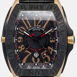 Franck Muller Grand Prix 9900 SC GP Automatic Black 18K Rose Gold Titanium Men's Wristwatch 49mm