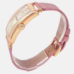 Pre Owned Franck Muller Long Island 952 QZ REL Quartz Silver 18K Rose Gold Women’s Wristwatch 26 mm