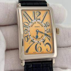 Pre Owned Franck Muller Long Island 1000 SC Automatic Orange 18k White Gold Men's Wristwatch 45 mm