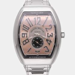 Pre Owned Franck Muller Salmon Stainless Steel Vanguard Slim Vintage V 41 S S6 AT FO Automatic Watch 40MM